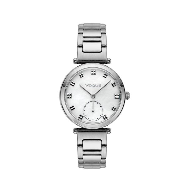 Γυναικείο ρολόι Vogue Alice 2020613381 με λευκό μπρασελέ και λευκό καντράν από φίλντισι