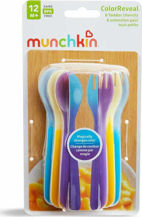 Munchkin Σετ Πολύχρωμα Πιρούνια &amp; Κουτάλια Colour Change Forks &amp; Spoons (6τμχ) 12536