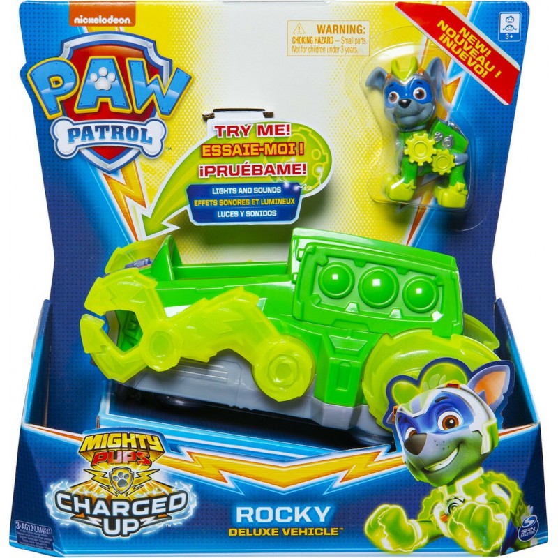 Paw Patrol: Mighty Pups Charged Up – Rocky Deluxe Vehicle (20121276)