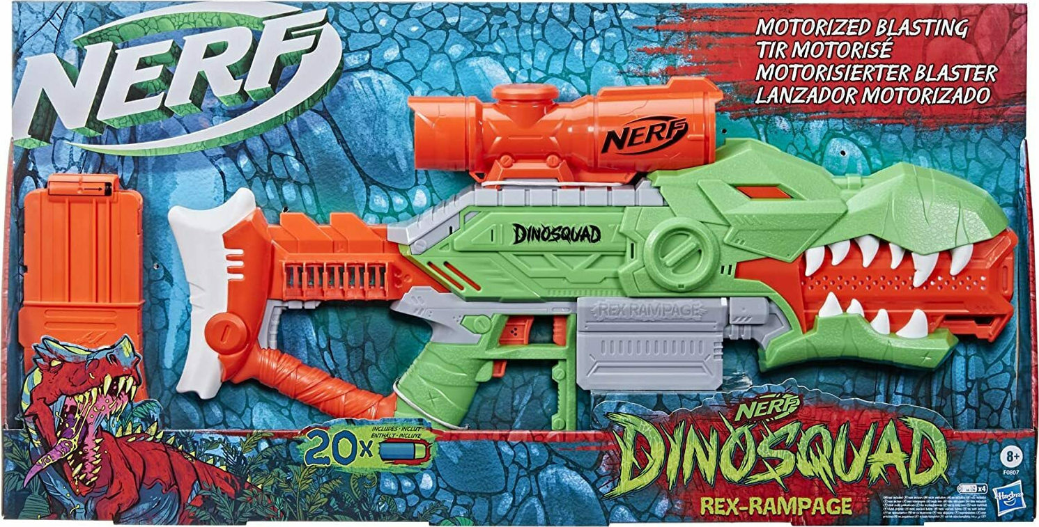 Nerf Εκτοξευτής Rex-Rampage Motorized Blaster Dinosquad
