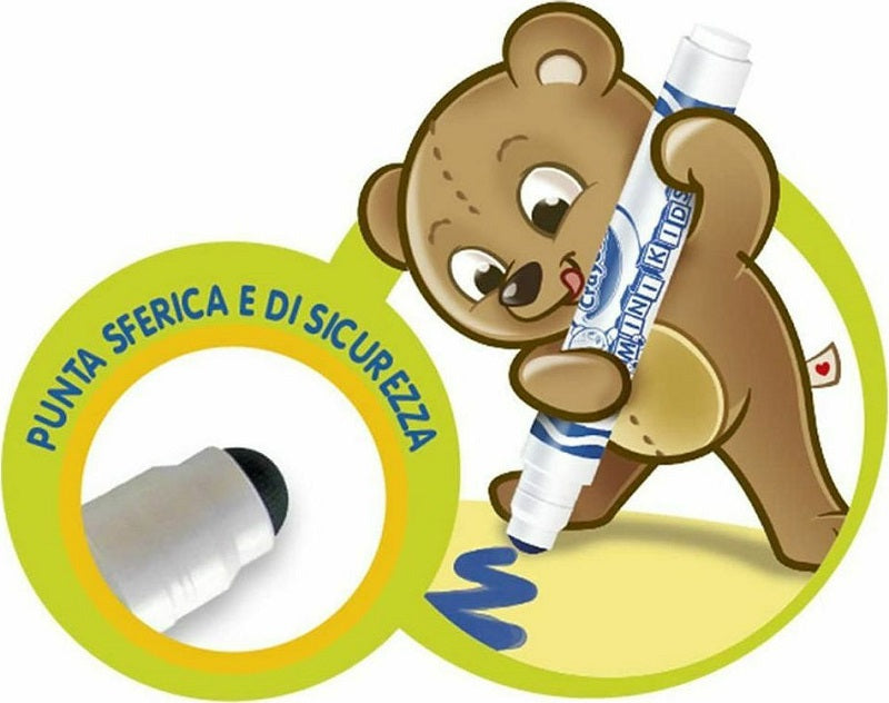 Crayola Mini Kids Πλενόμενοι Μαρκαδόροι Ζωγραφικής Χονδροί σε 8 Χρώματα