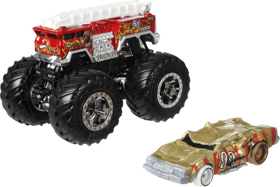 Mattel Hot Wheels Oχήματα Monster Trucks με Αυτοκινητάκι (Διάφορα Σχέδια)