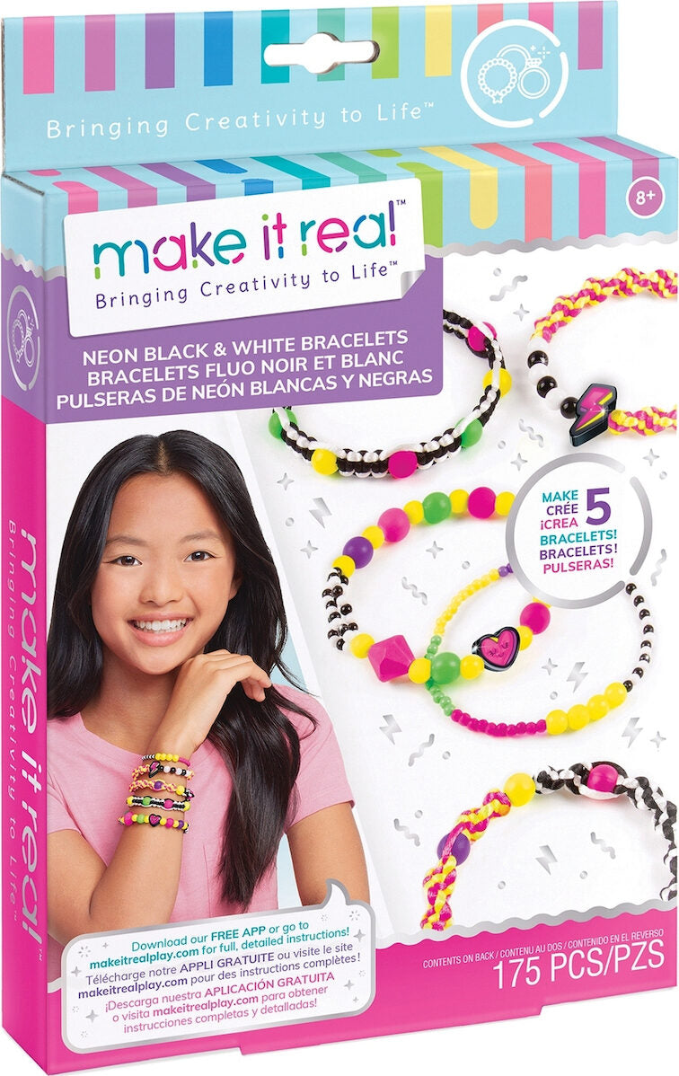 Make it Real Neon Black&White Bracelets