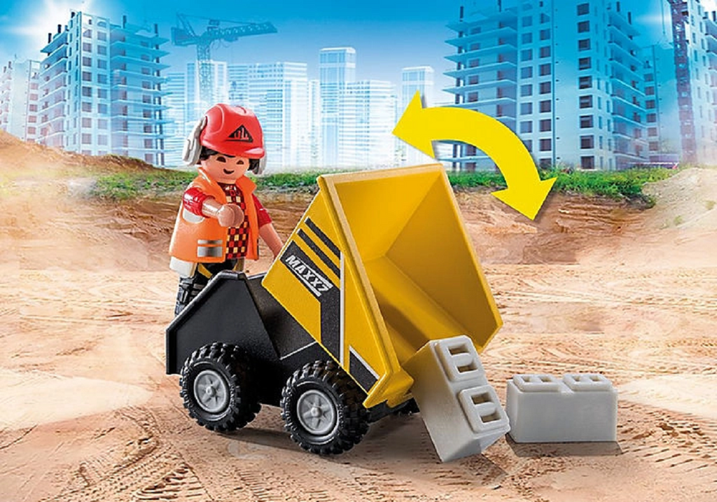 Playmobil City Life Construction Site with Flatbed Truck για 4-10 ετών