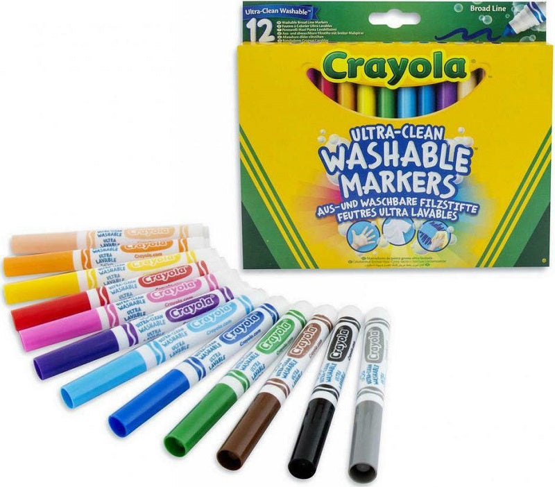 Crayola – 12 Χονδροί Μαρκαδόροι (58-8329-E-000)