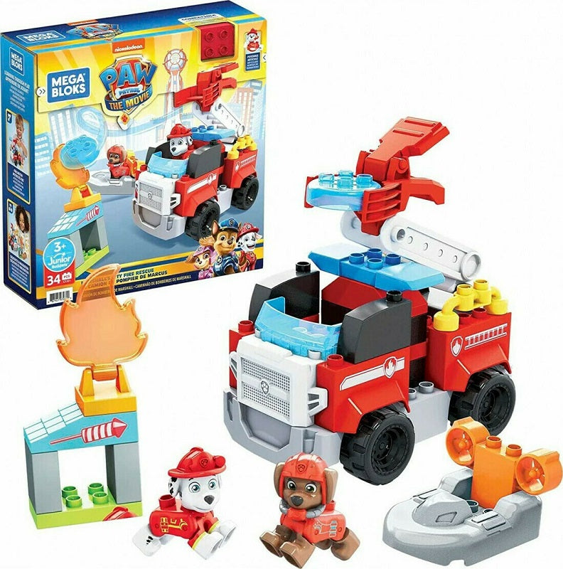 Mega Bloks Τουβλάκια Μάρσαλ & Ζούμα Με Πυροσβεστικά Οχήματα για 3+ Ετών 34τμχ