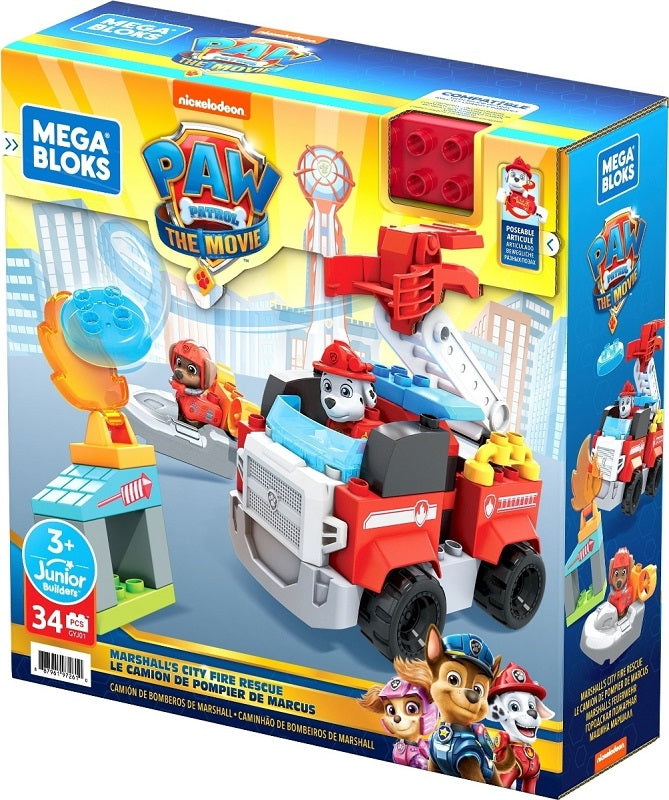 Mega Bloks Τουβλάκια Μάρσαλ & Ζούμα Με Πυροσβεστικά Οχήματα για 3+ Ετών 34τμχ