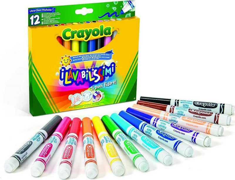 Crayola – 12 Χονδροί Μαρκαδόροι (58-8329-E-000)