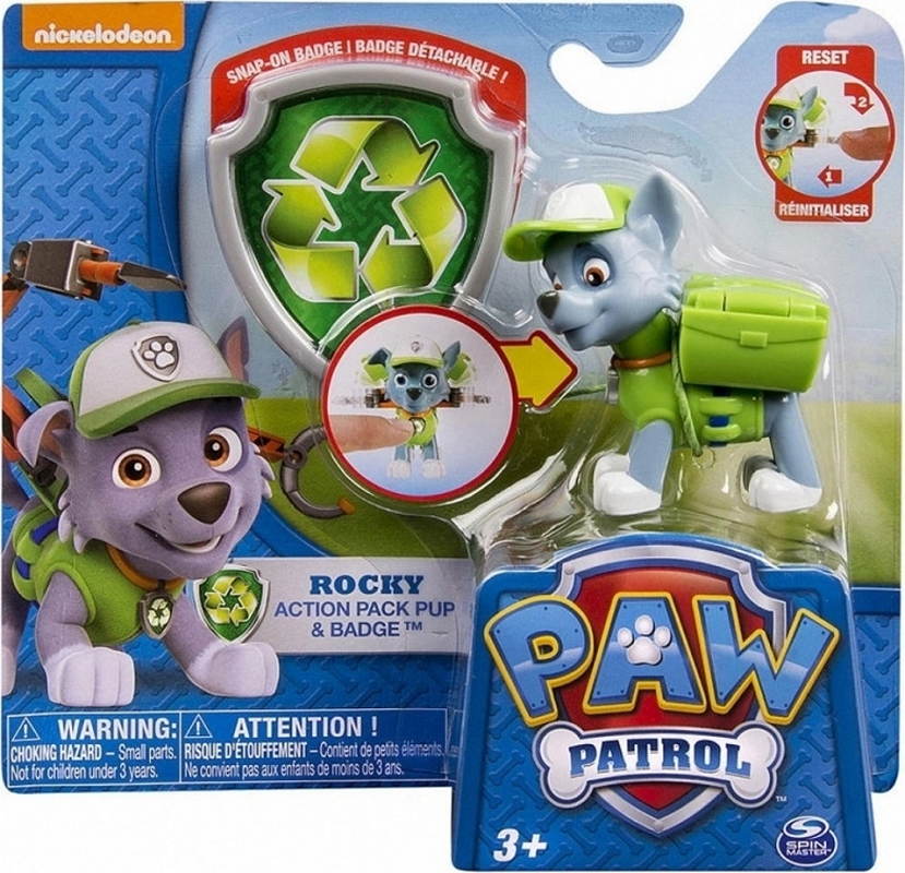 Spin Master Παιχνίδι Μινιατούρα Paw Patrol Action Pack Pup – Rocky