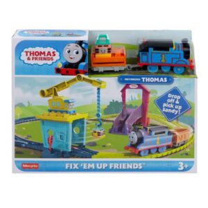 Fisher Price Τόμας Το Τρενάκι Πίστα και Σταθμός Επισκευών με την Καρλι και τη Σαντι