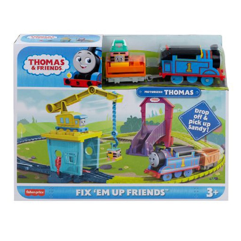 Fisher Price Τόμας Το Τρενάκι Πίστα και Σταθμός Επισκευών με την Καρλι και τη Σαντι