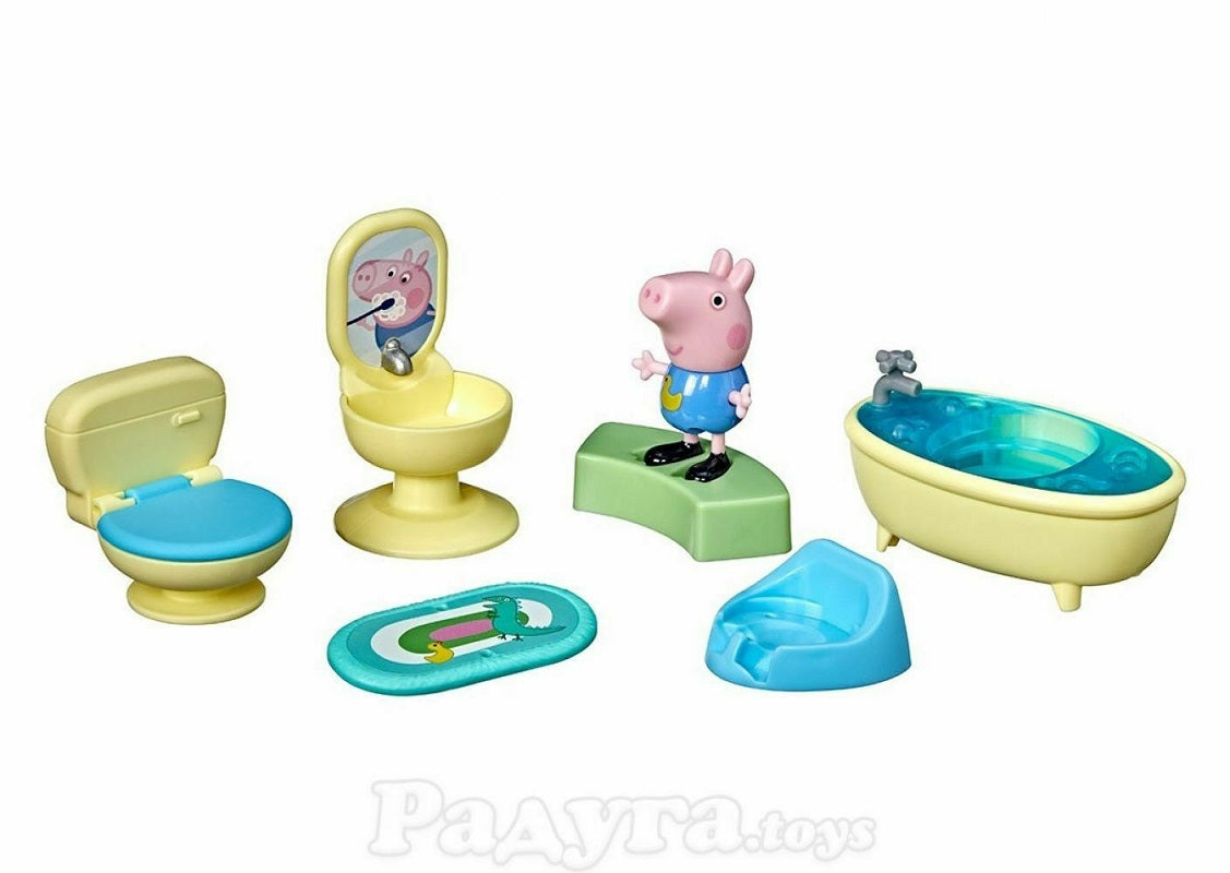 Hasbro Παιχνίδι Μινιατούρα Peppa Pig George Ώρα για Μπάνιο για 3+ Ετών