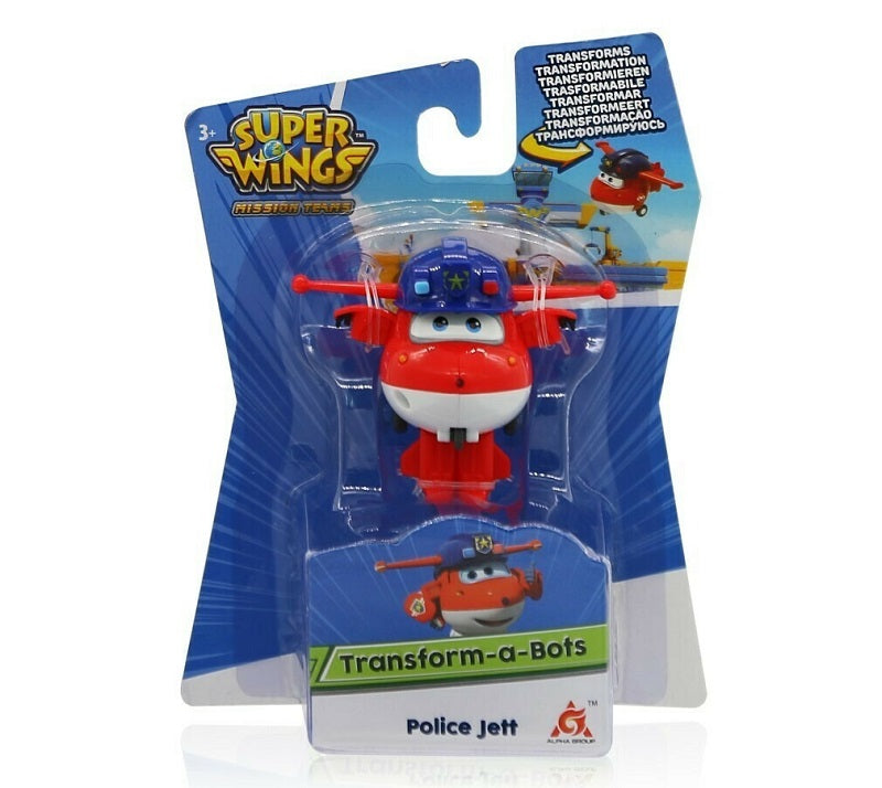 Just Toys Super Wings SuperCharge Τransform – a – Bot Police Jett
