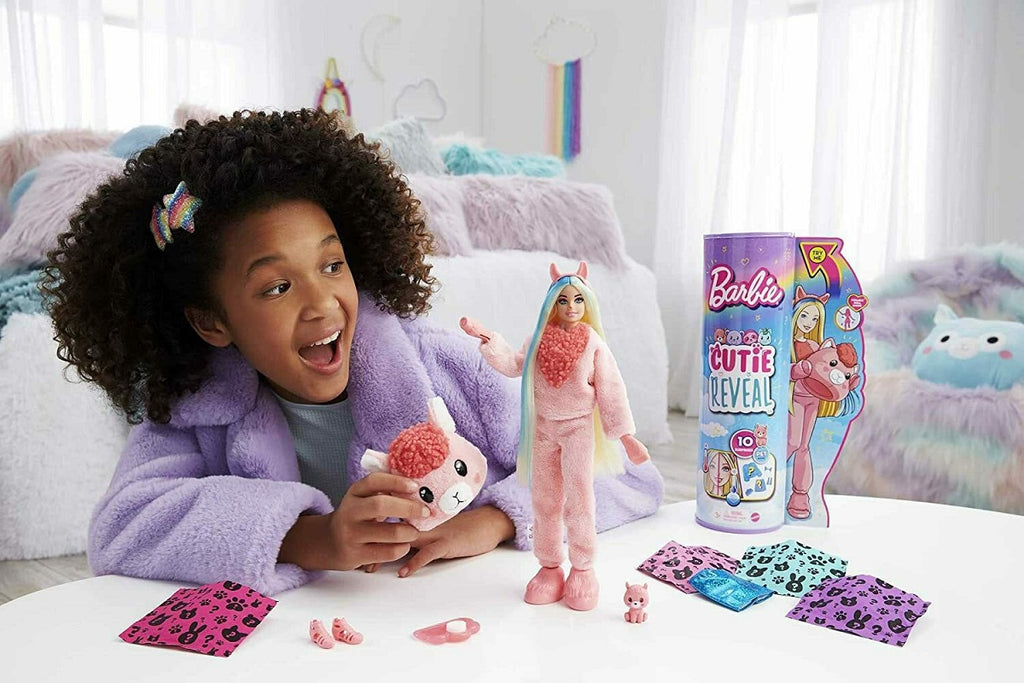 Mattel Κούκλα Barbie Cutie Reveal: Λάμα για 3+ Ετών