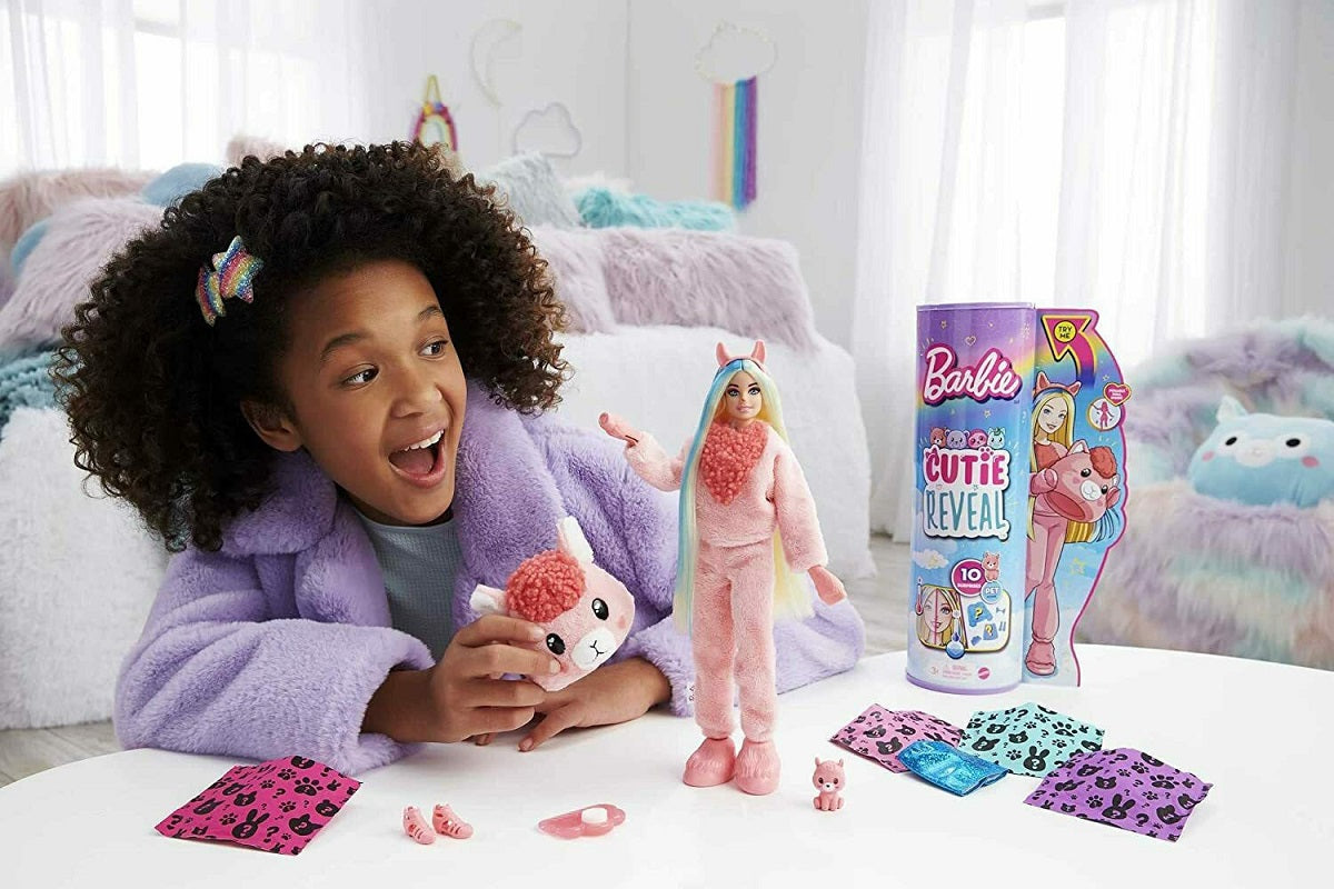 Mattel Κούκλα Barbie Cutie Reveal: Λάμα για 3+ Ετών