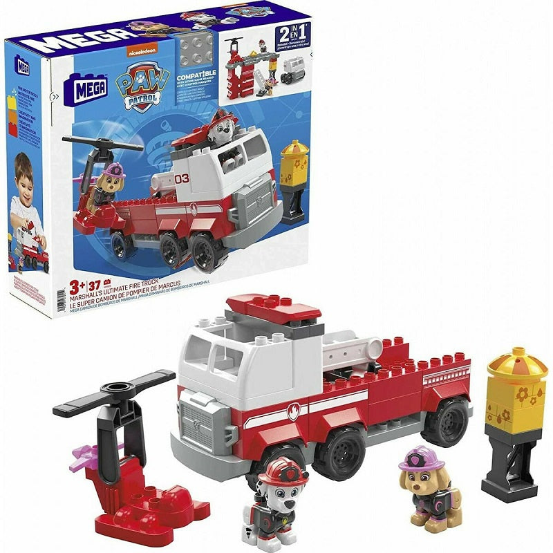 Mega Bloks Τουβλάκια Paw Patrol Marshalls Ultimate Fire Truck για 3+ Ετών 37τμχ