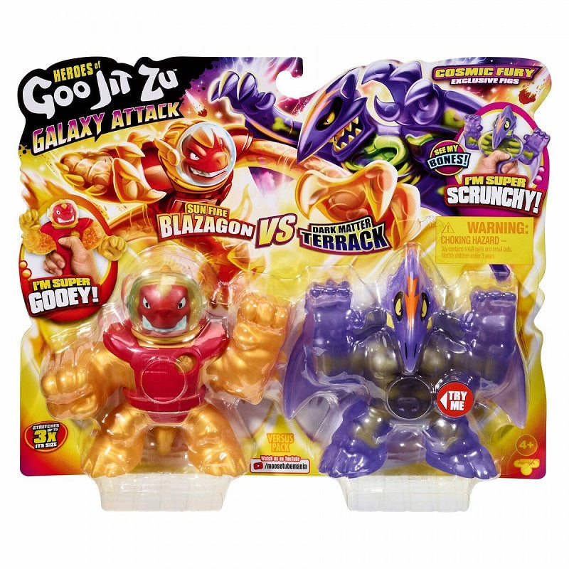 Giochi Preziosi Παιχνίδι Μινιατούρα Goo Jit Zu Dark Matter Terrack vs Sun Fyre Blazagon για 4+ Ετών
