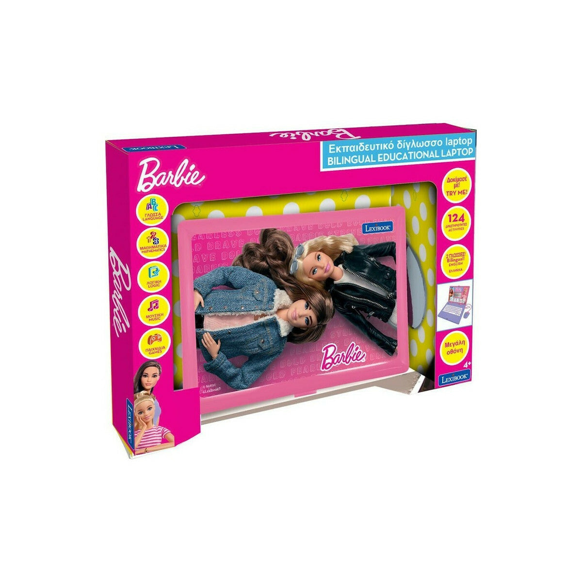 Lexibook Ηλεκτρονικό Παιδικό Εκπαιδευτικό Laptop/Tablet Barbie Δίγλωσσο