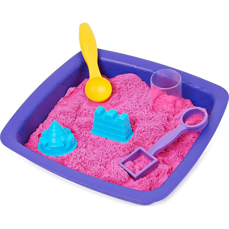 Spin Master Παιχνίδι Κατασκευών με Άμμο Kinetic Sand Sparkle Sandcastle Set Pink για Παιδιά 3+ Ετών