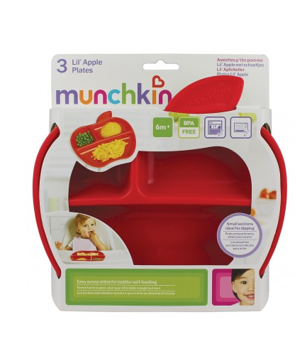Munchkin Σετ 3 Μπολ σε σχήμα μήλου “Apple Plates” 6m+ 12102