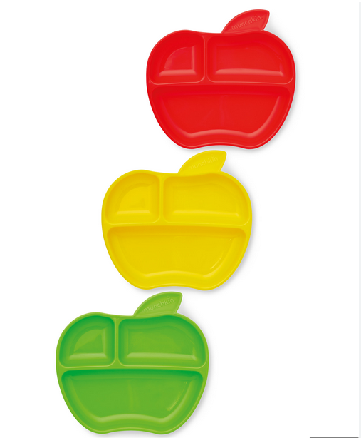 Munchkin Σετ 3 Μπολ σε σχήμα μήλου “Apple Plates” 6m+ 12102