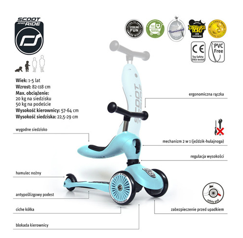 Scoot and Ride Παιδικό Πατίνι HighWay Kick 1 blueberry 96352