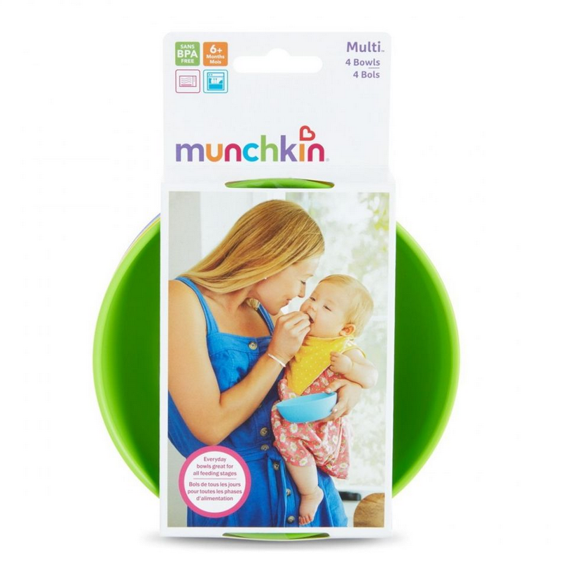Munchkin  Μπολ Φαγητού 4 Χρώματα 6m+ Modern Multi Bowls 51760