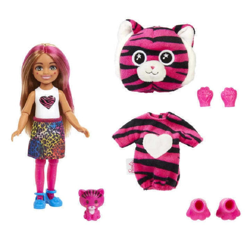 Mattel Κούκλα Barbie Cutie Reveal Τιγράκι για 3+ Ετών