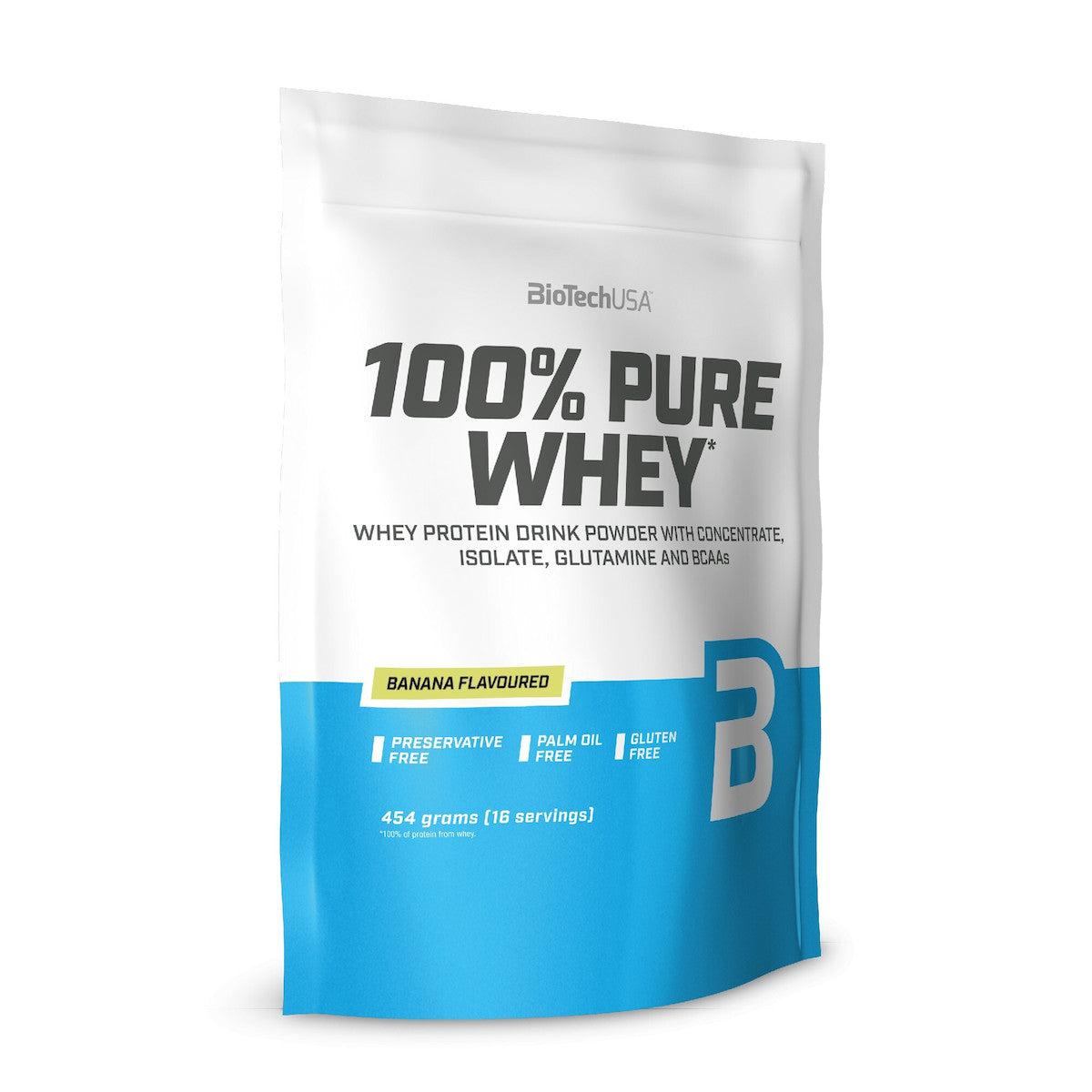 BioTechUSA 100% Pure Whey (454g) – Premium Πρωτεΐνη Ορού Γάλακτος Banana