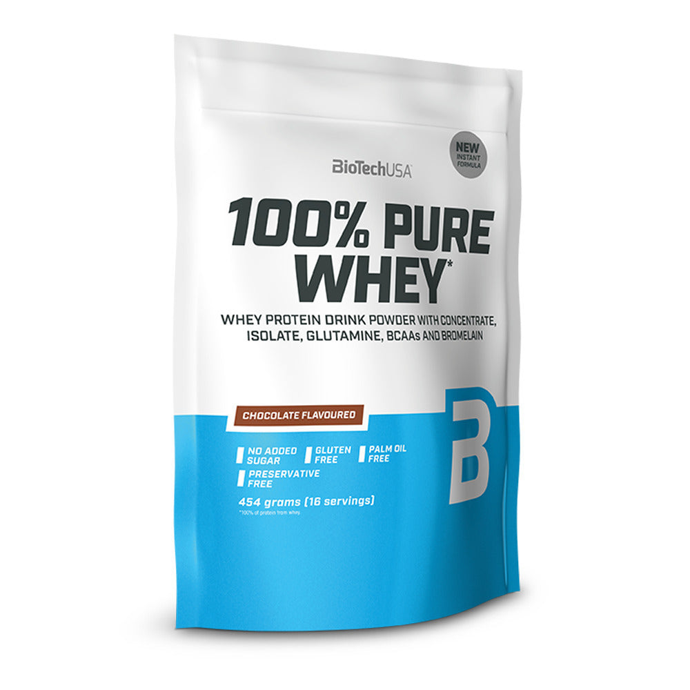 BioTechUSA 100% Pure Whey (454g) – Premium Πρωτεΐνη Ορού Γάλακτος Chocolate