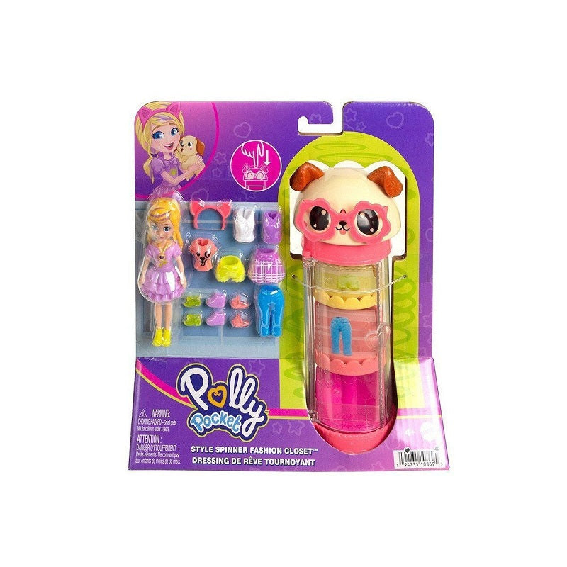 Mattel Παιχνίδι Μινιατούρα Polly Pocket Fashion Closet – Dog για 4+ Ετών