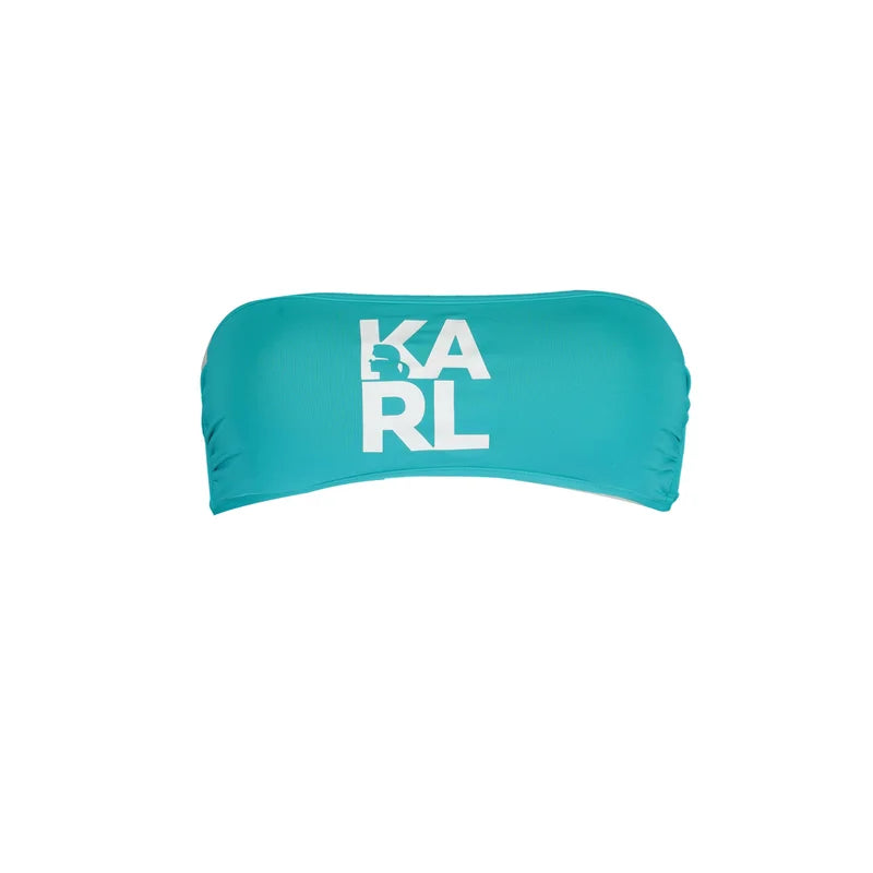 Karl Lagerfeld Strapless Bikini Top Light Blue