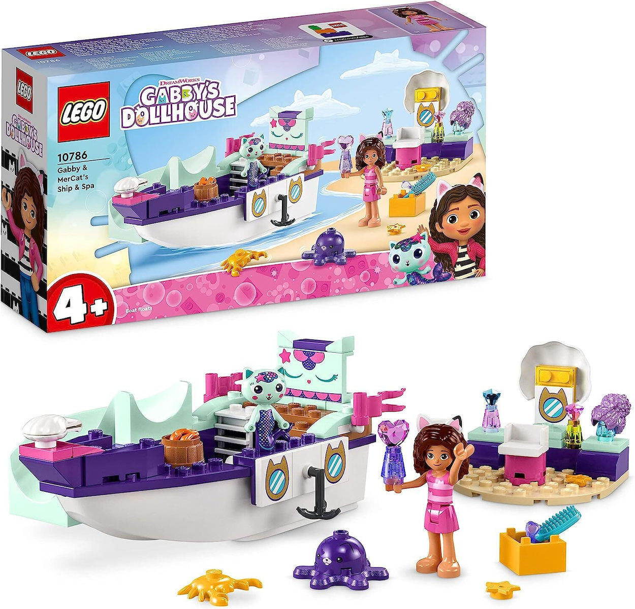 Lego Gabby’s Dollhouse Gabby & MerCat’s Ship & Spa
