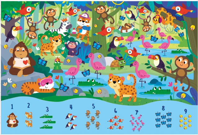 Ludattica puzzle 1 2 3 - The Jungle 23003