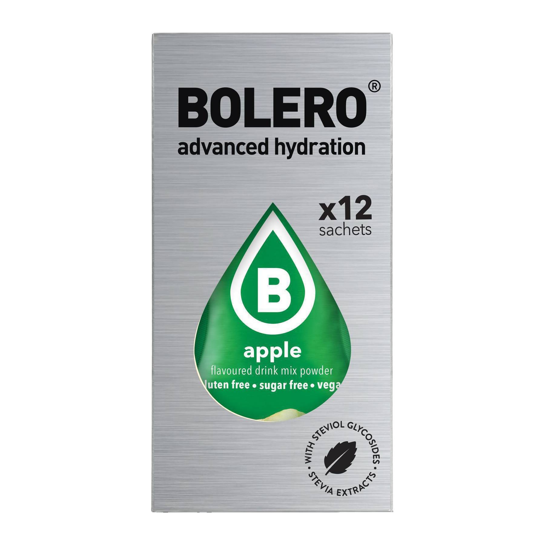 Bolero Χυμός σε Σκόνη 500ml σε Νερό Χωρίς Ζάχαρη 3gr 12τμχ Apple