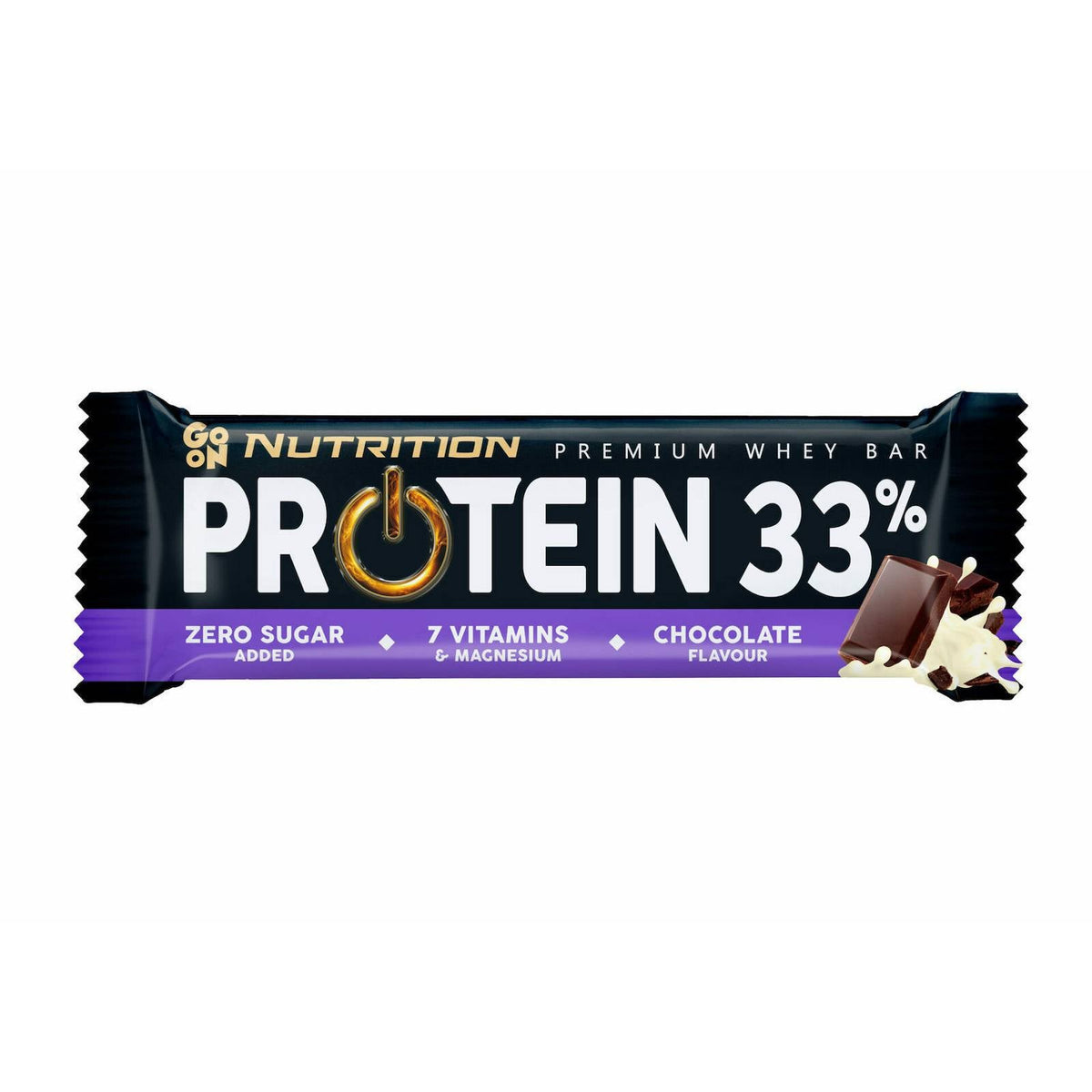 Go On Nutrition Premium Whey Μπάρα με 33% Πρωτεΐνη & Γεύση Σοκολάτα 50gr