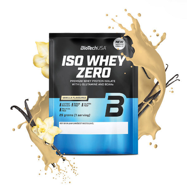 Biotech USA Iso Whey Zero With Glutamine & BCAAs Πρωτεΐνη Ορού Γάλακτος Χωρίς Γλουτένη & Λακτόζη 25gr Vanilla