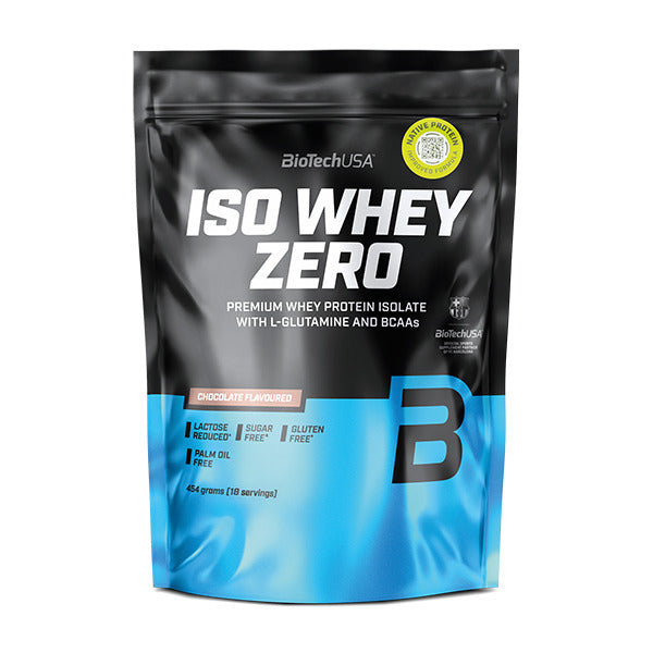 Biotech USA Iso Whey Zero With Glutamine & BCAAs Πρωτεΐνη Ορού Γάλακτος Χωρίς Γλουτένη & Λακτόζη 454gr Chocolate