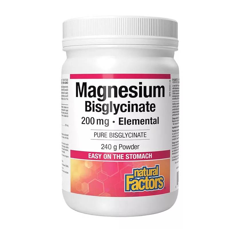 Natural Factors Magnesium Bisglycinate Pure 200 mg (240 g)