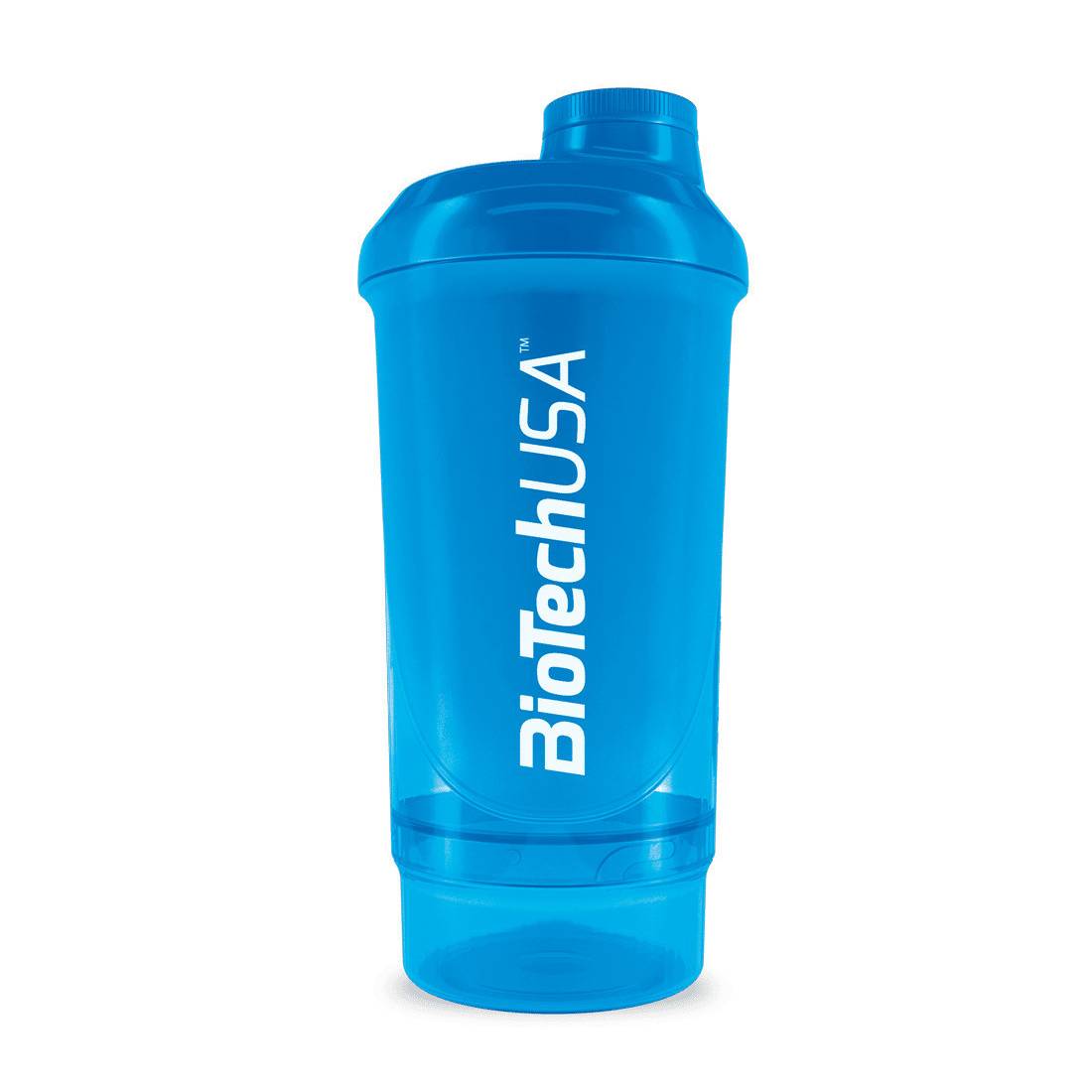 Biotech USA Wave+ Compact Shaker Πρωτεΐνης 500ml (+150ML) Πλαστικό Μπλε