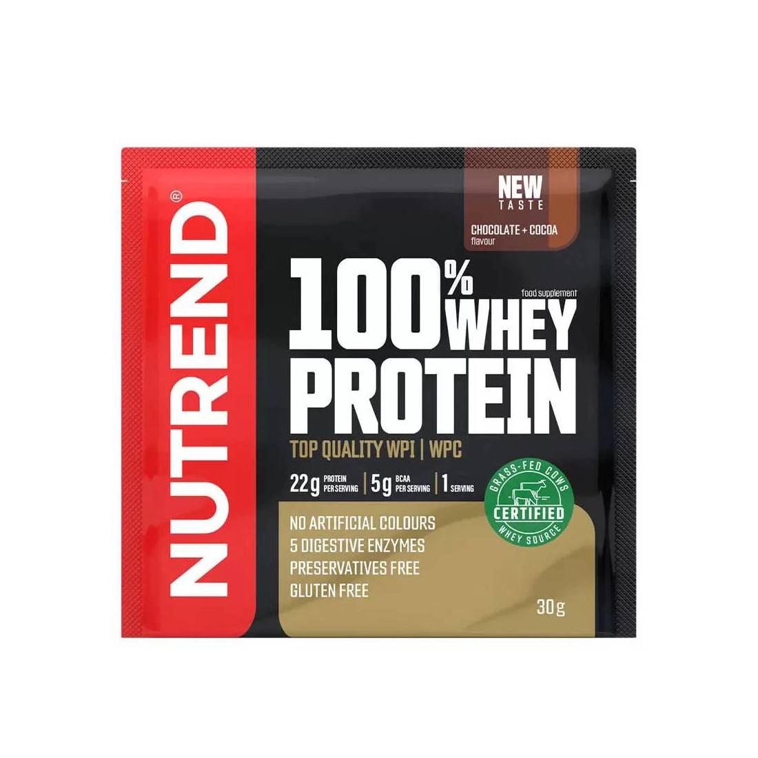 Nutrend 100% Whey Protein 30g Chocolate & Cocoa