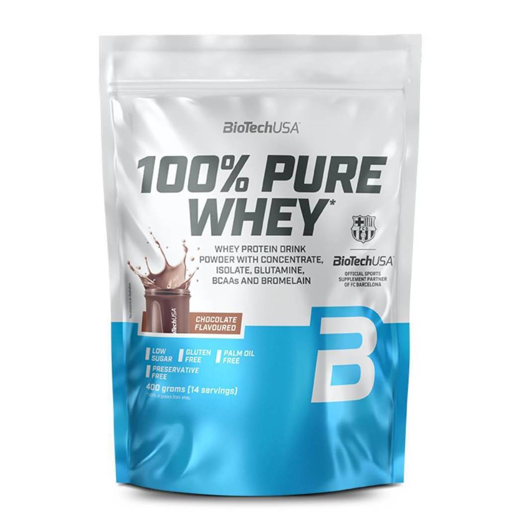 BioTechUSA 100% Pure Whey (400g) – Premium Πρωτεΐνη Ορού Γάλακτος Chocolate