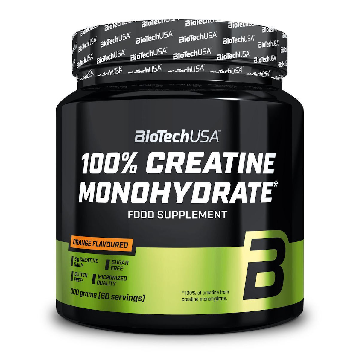Biotech USA 100% Micronized Creatine Monohydrate 300gr Flavoured Orange