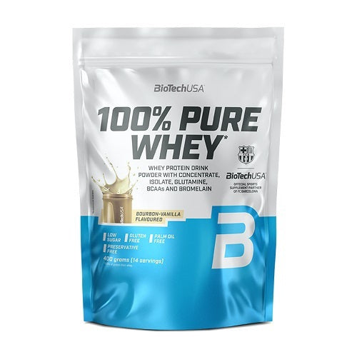 BioTechUSA 100% Pure Whey (400g) – Premium Πρωτεΐνη Ορού Γάλακτος Bourbon Vanilla