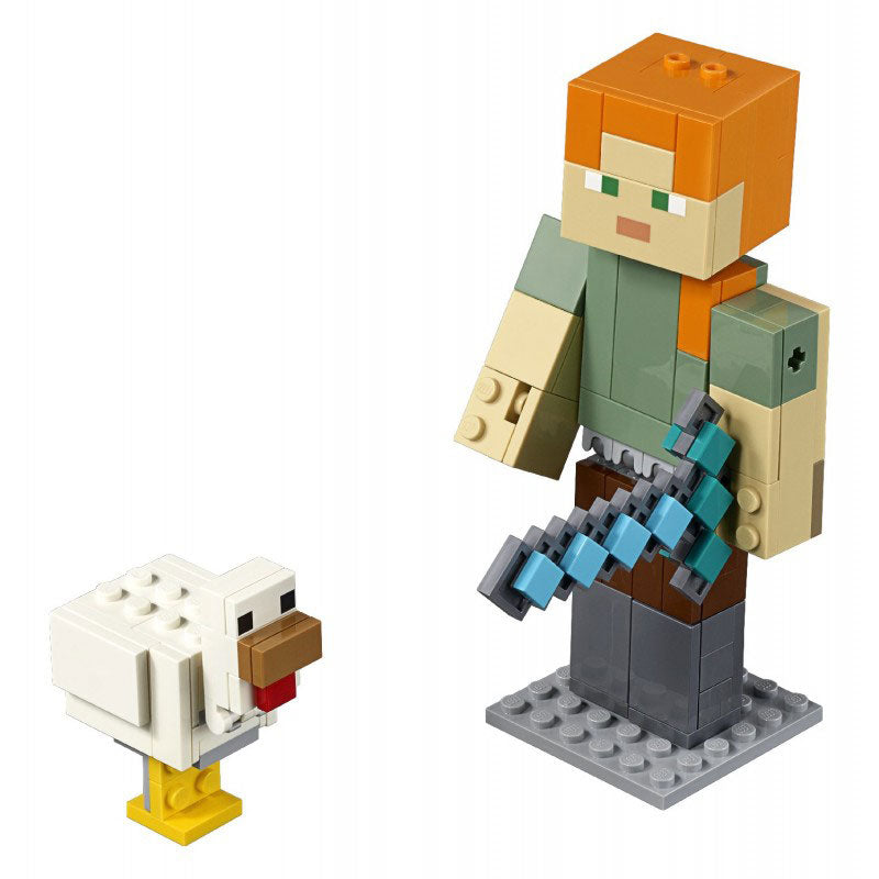 LEGO Minecraft Bigfig Αλεξ Με Κοτόπουλο – Minecraft Alex Bigfig With Chicken 21149