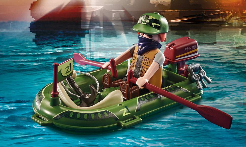 PLAYMOBIL CITY ACTION ΚΑΤΑΔΙΩΞΗ ΛΑΘΡΕΜΠΟΡΟΥ ΑΠΟ ΑΣΤΥΝΟΜΙΚΟ ΥΔΡΟΠΛΑΝΟ