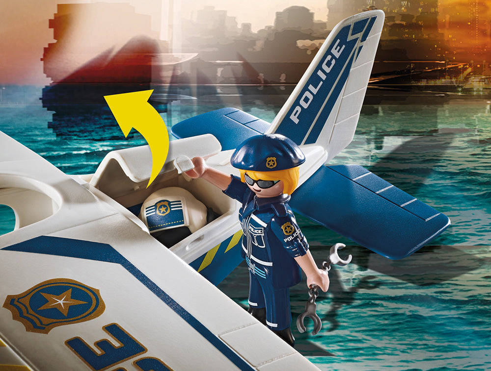 PLAYMOBIL CITY ACTION ΚΑΤΑΔΙΩΞΗ ΛΑΘΡΕΜΠΟΡΟΥ ΑΠΟ ΑΣΤΥΝΟΜΙΚΟ ΥΔΡΟΠΛΑΝΟ