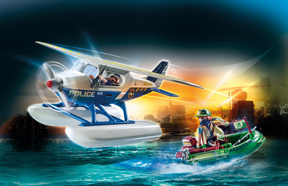 PLAYMOBIL CITY ACTION ΚΑΤΑΔΙΩΞΗ ΛΑΘΡΕΜΠΟΡΟΥ ΑΠΟ ΑΣΤΥΝΟΜΙΚΟ ΥΔΡΟΠΛΑΝΟ