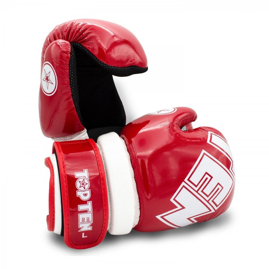 Semi Contact Γάντια TOP TEN POINTFIGHTER Γυαλιστερά Κόκκινο