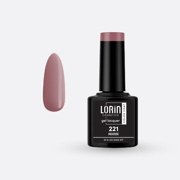 Lorin Gel Lacquer Ημιμόνιμο Βερνίκι 8ml. #221 (Mousse)
